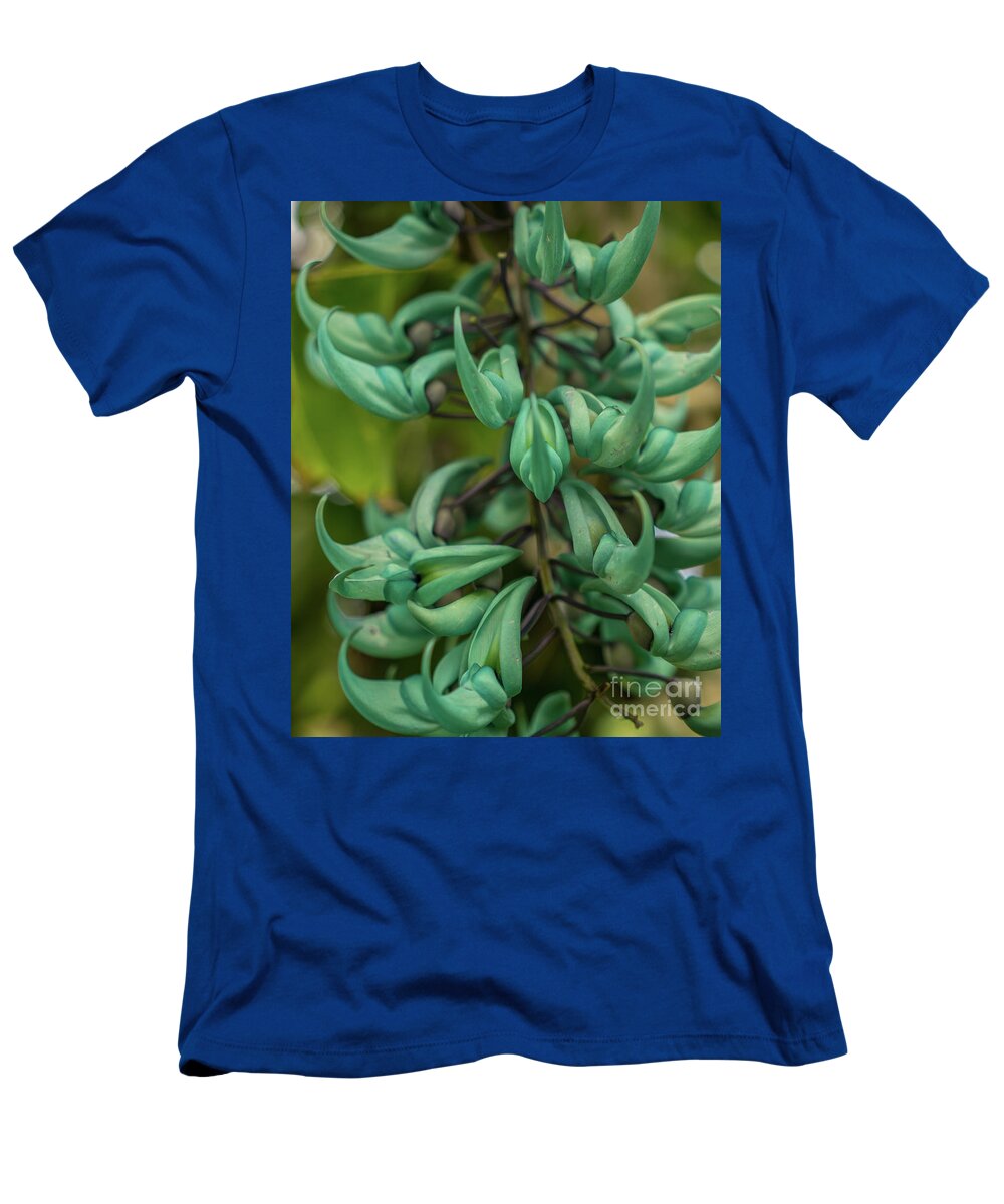 Hawaii T-Shirt featuring the photograph Jade Vine Blossom in a Kauai Garden by Nancy Gleason