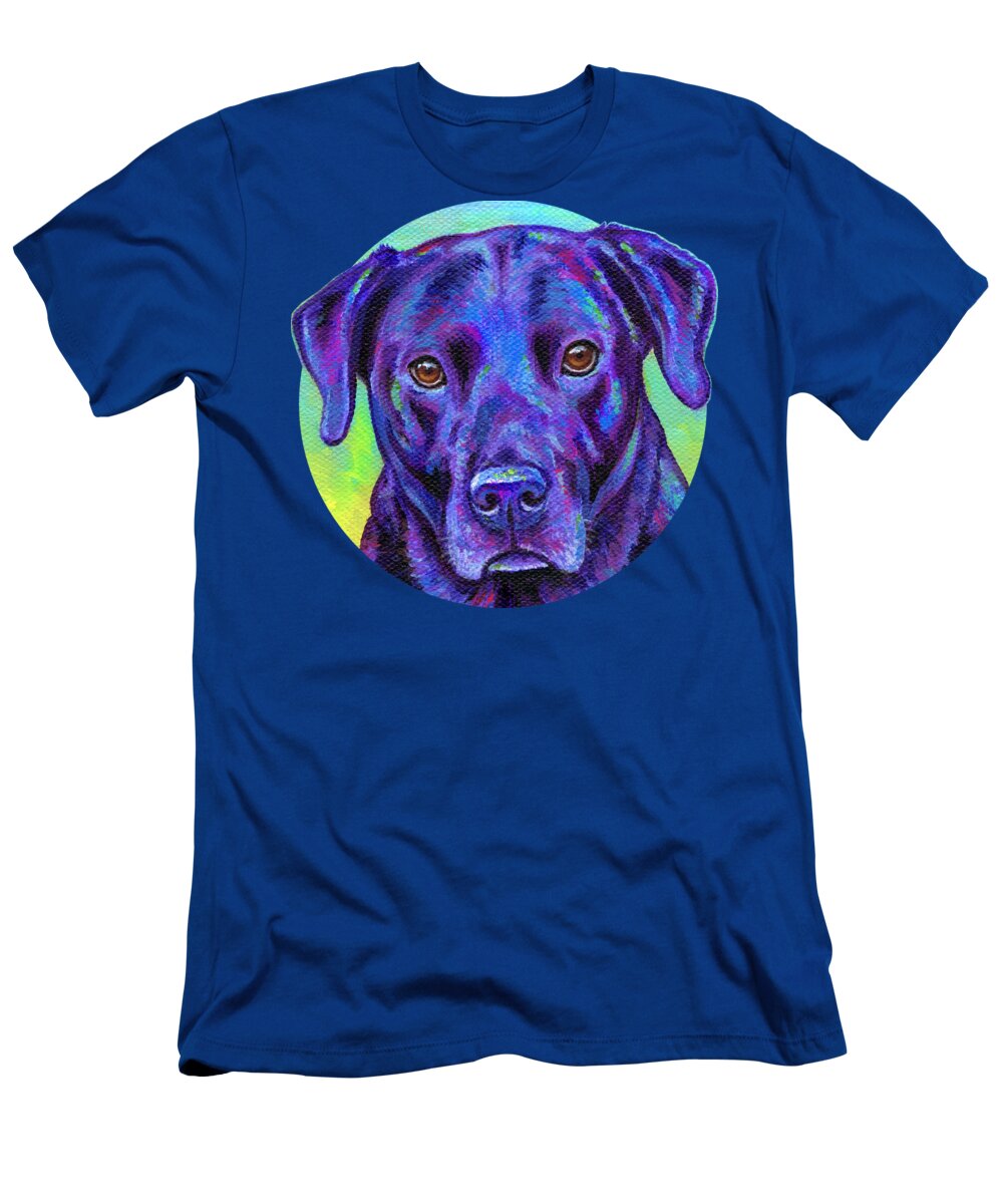 Labrador Retriever T-Shirt featuring the painting Larry the Labrador by Rebecca Wang