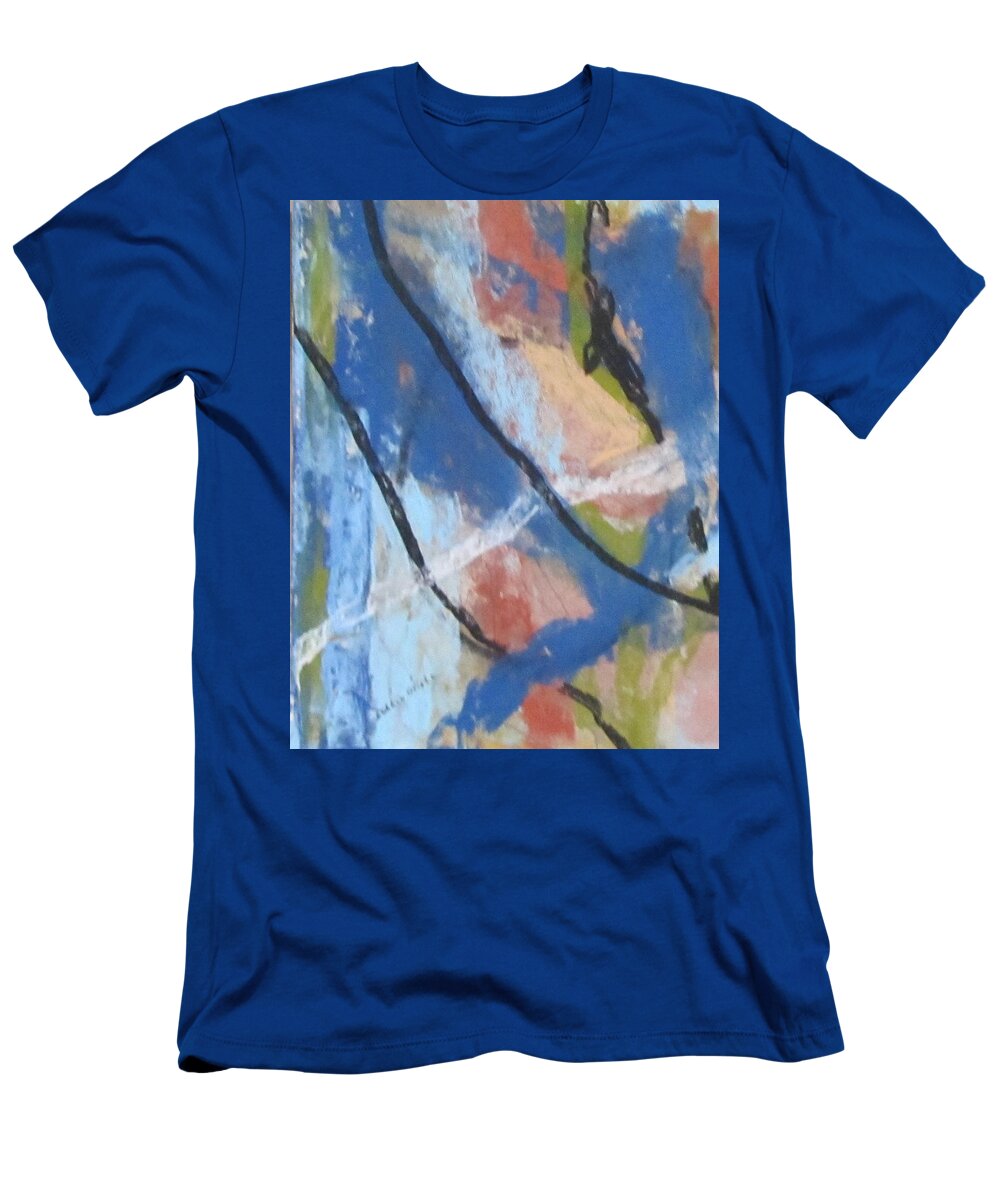 Left Hand Paintings T-Shirt featuring the pastel Left Hand Abstracts Series #1 Left Diptych by Barbara O'Toole