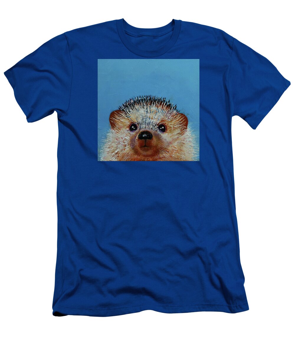 Art T-Shirt featuring the painting Little Hedgehog by Michael Creese