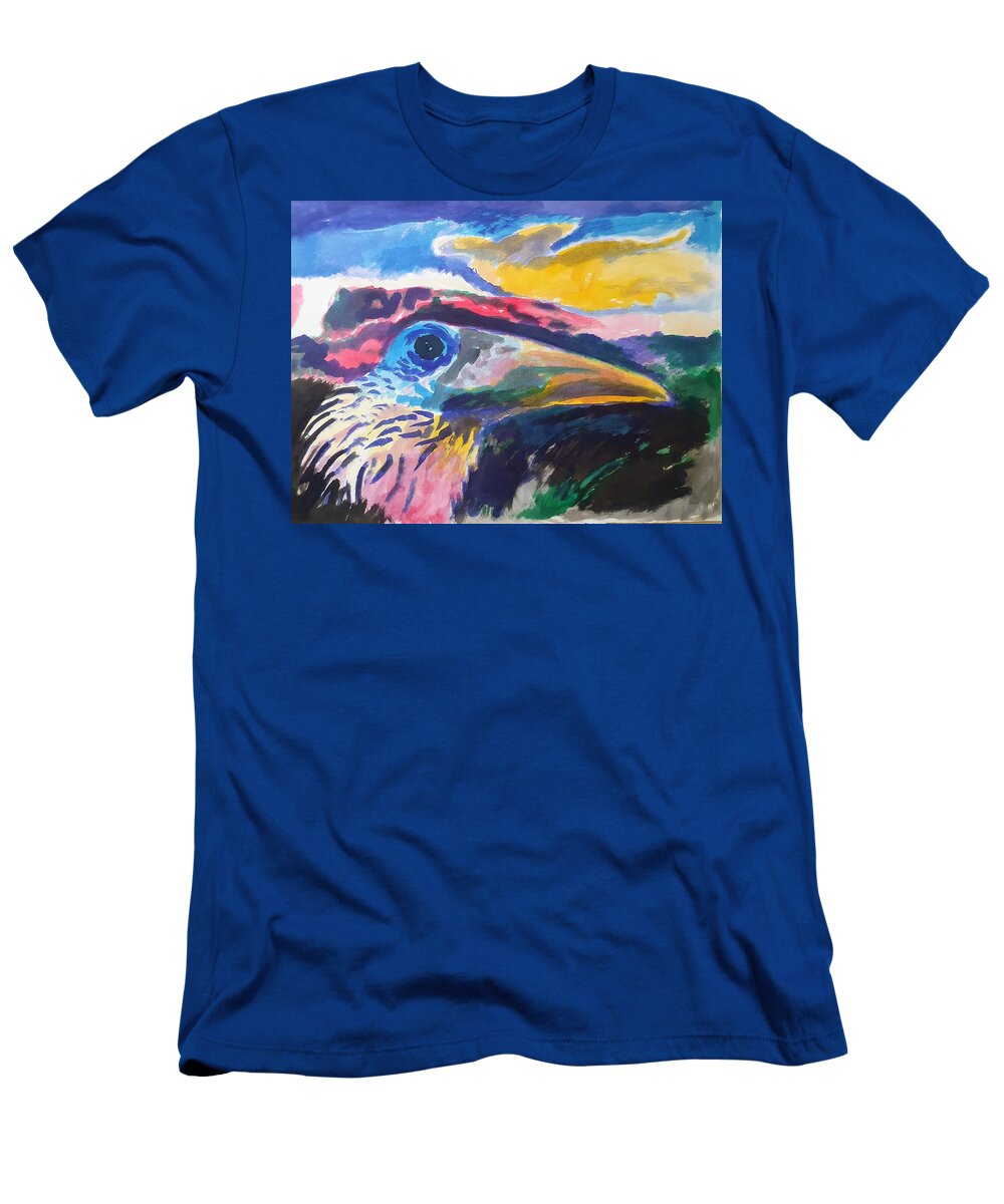 Tucano T-Shirt featuring the painting L'occhio del tucano by Enrico Garff