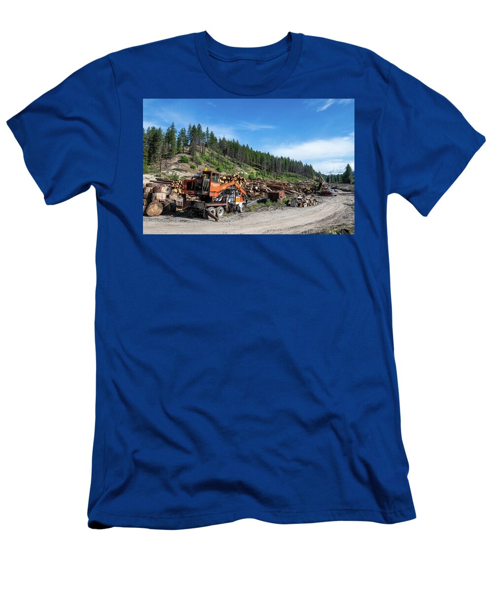Log Loader T-Shirt featuring the photograph Log Loader by Tom Cochran