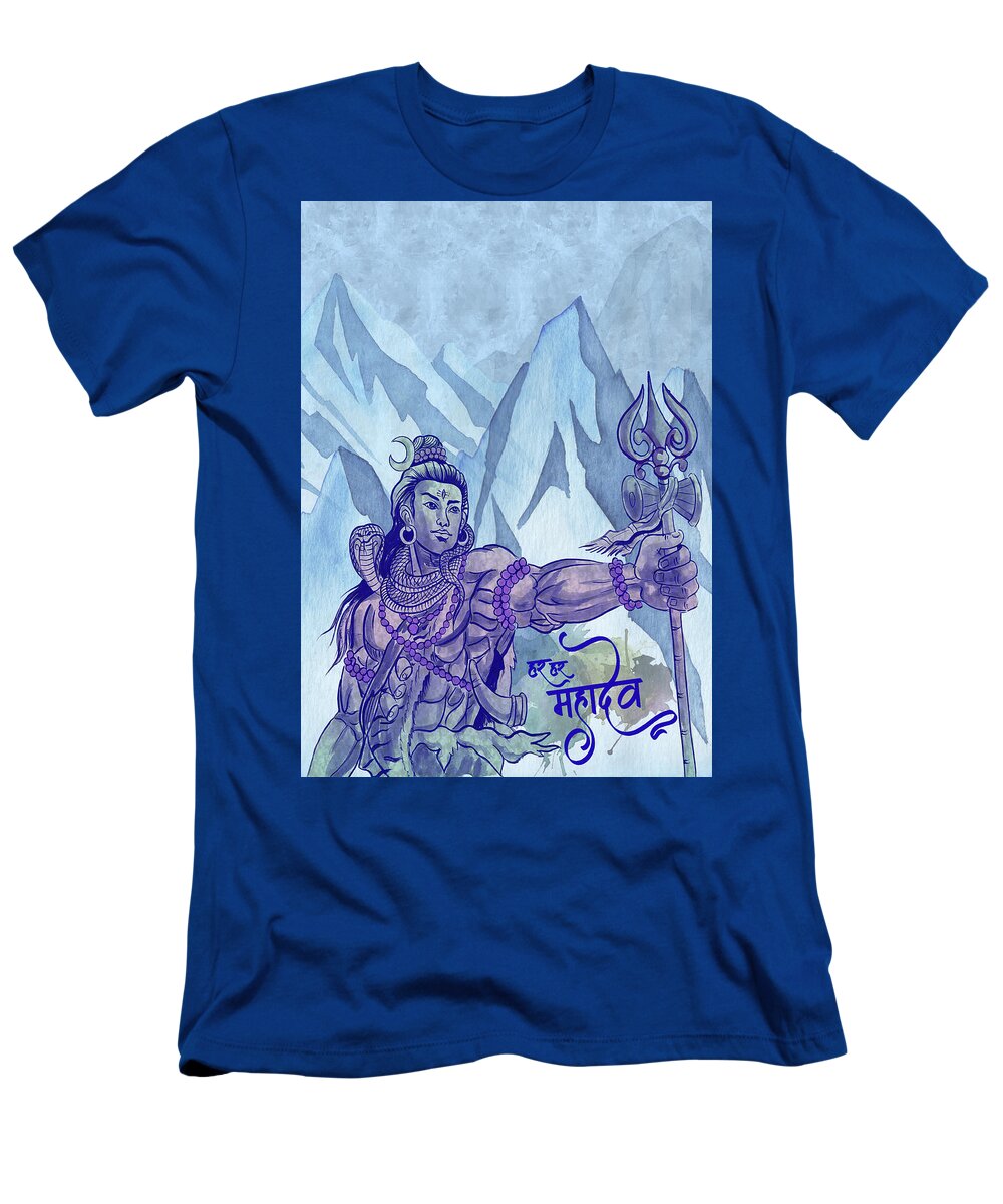 har har mahadev printed t shirt