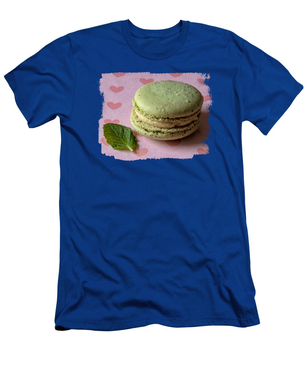 French Macarons T-Shirt featuring the photograph Lovely Peppermint Macaron by Elisabeth Lucas