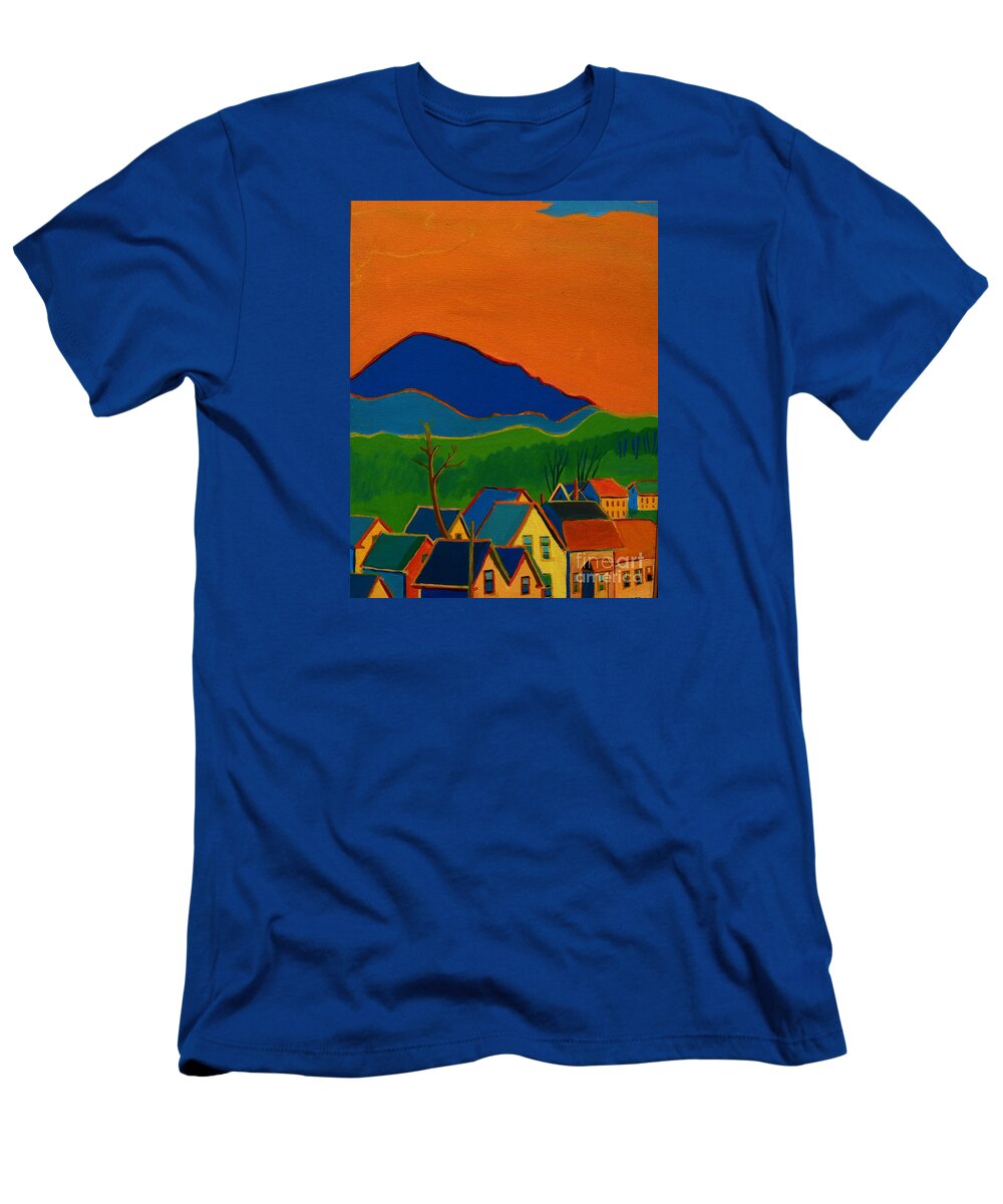Landscape T-Shirt featuring the painting Lowell Bathed in Light by Debra Bretton Robinson