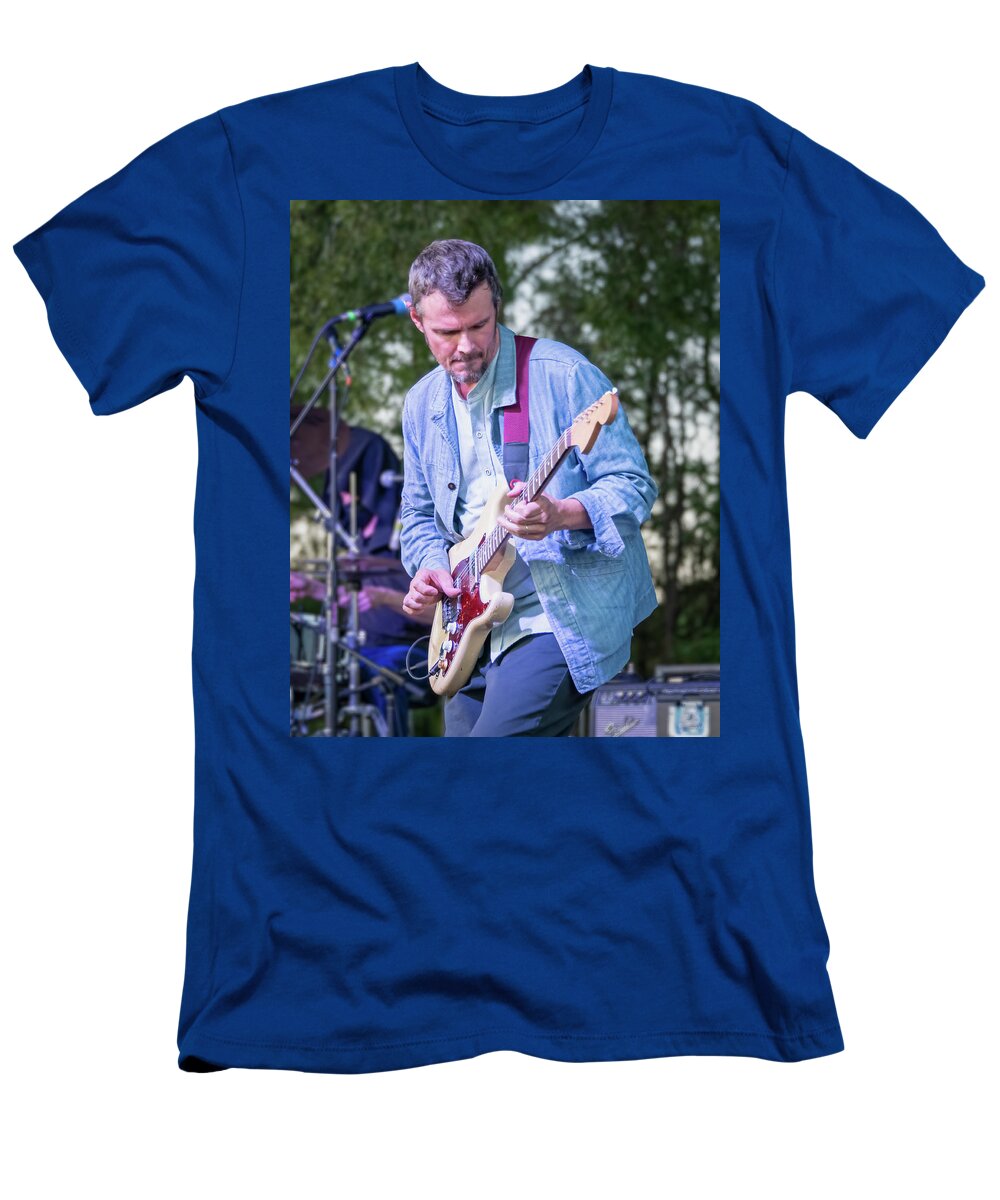 Music T-Shirt featuring the photograph Luther Dickinson-1 by John Kirkland