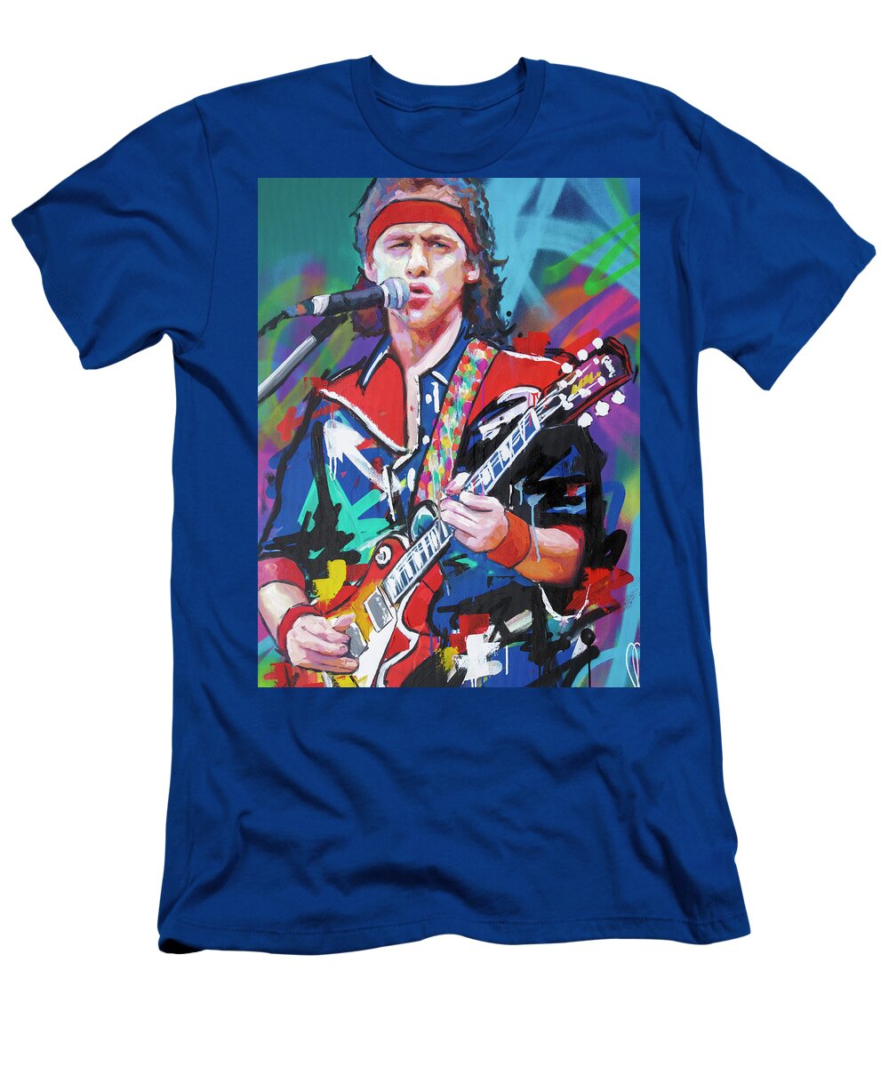 Mark Knopfler T-Shirt featuring the painting Mark Knopfler by Richard Day
