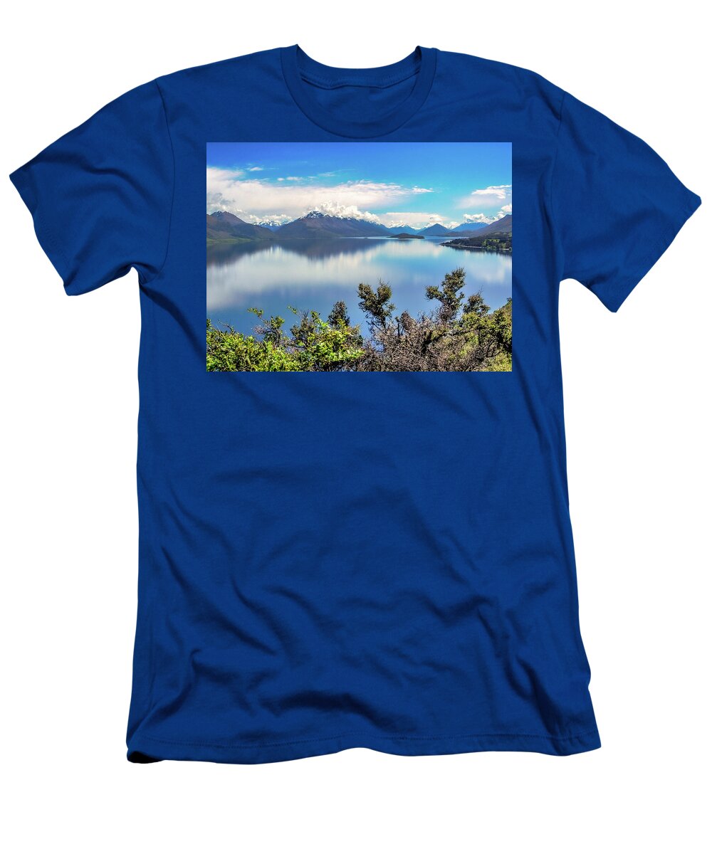 3x2 T-Shirt featuring the photograph Mirror Lakes, New Zealand by Mark Llewellyn