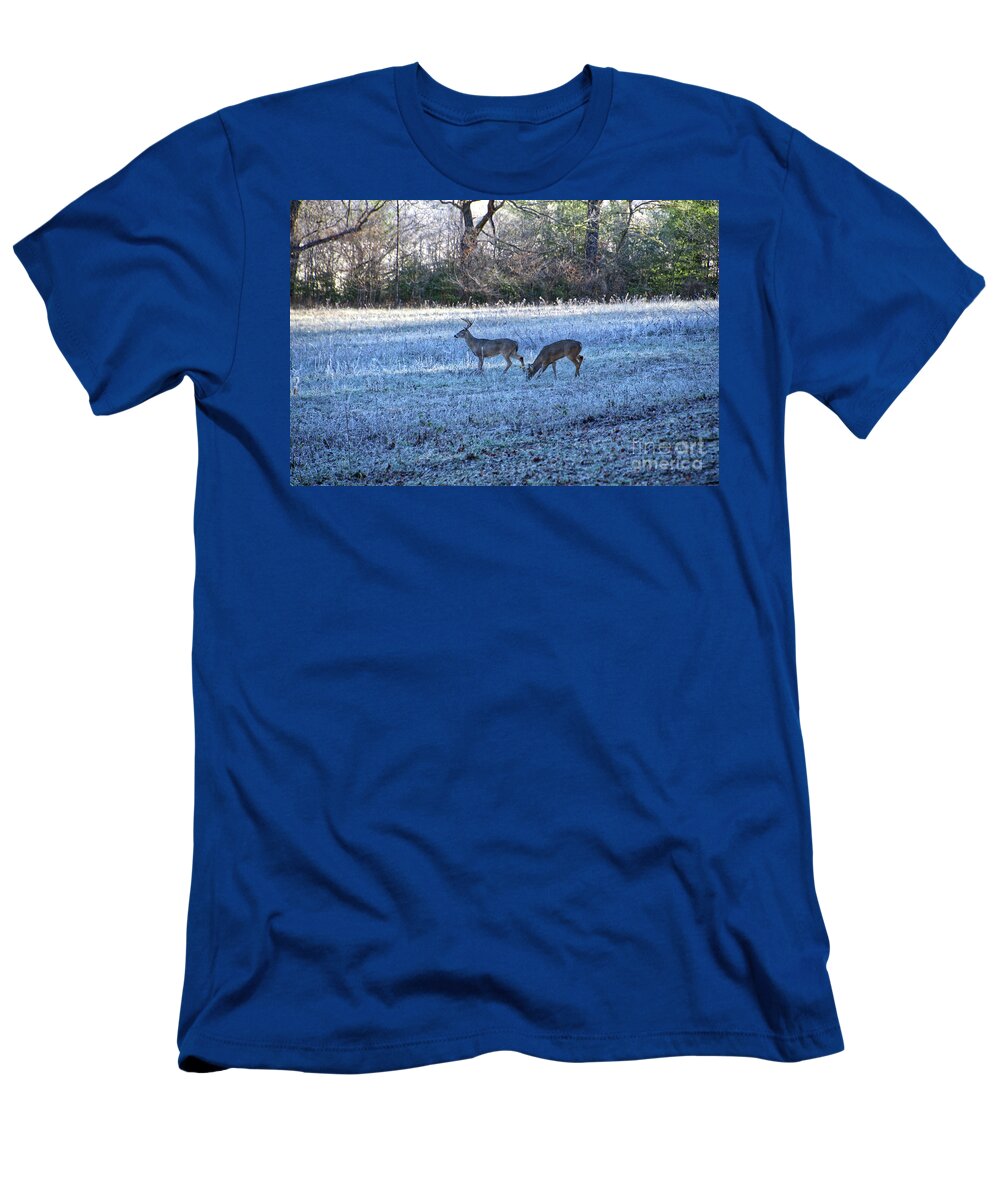 Cades Cove T-Shirt featuring the photograph More Deer Grazing by Phil Perkins