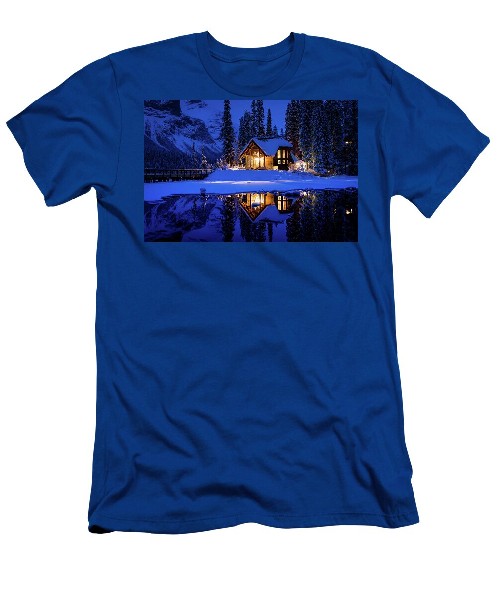 Lake T-Shirt featuring the photograph Mystical Emerald Lake by Serge Skiba
