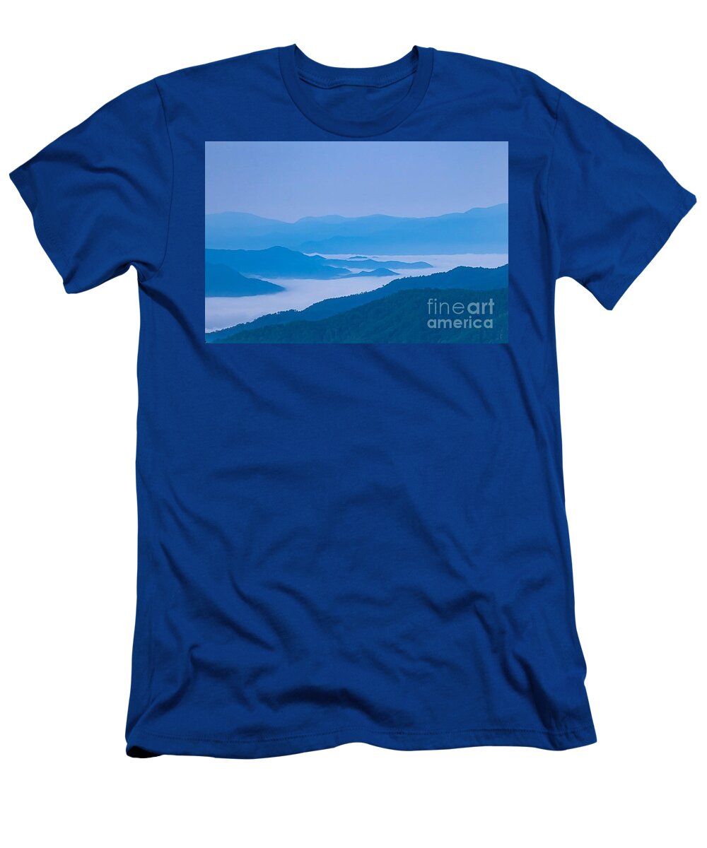 Smoky Mountains T-Shirt featuring the photograph New Found Gap, Smoky Mountains by Theresa D Williams