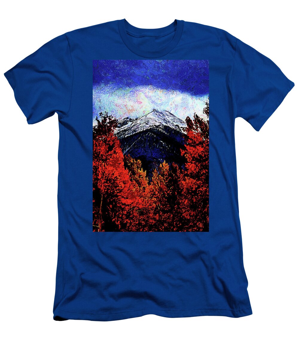 New Hampshire T-Shirt featuring the painting New Hampshire Landscape - 09 by AM FineArtPrints