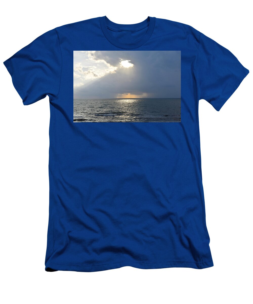 Ocean T-Shirt featuring the photograph Ocean Sunset - Photo 78 by Lucie Dumas