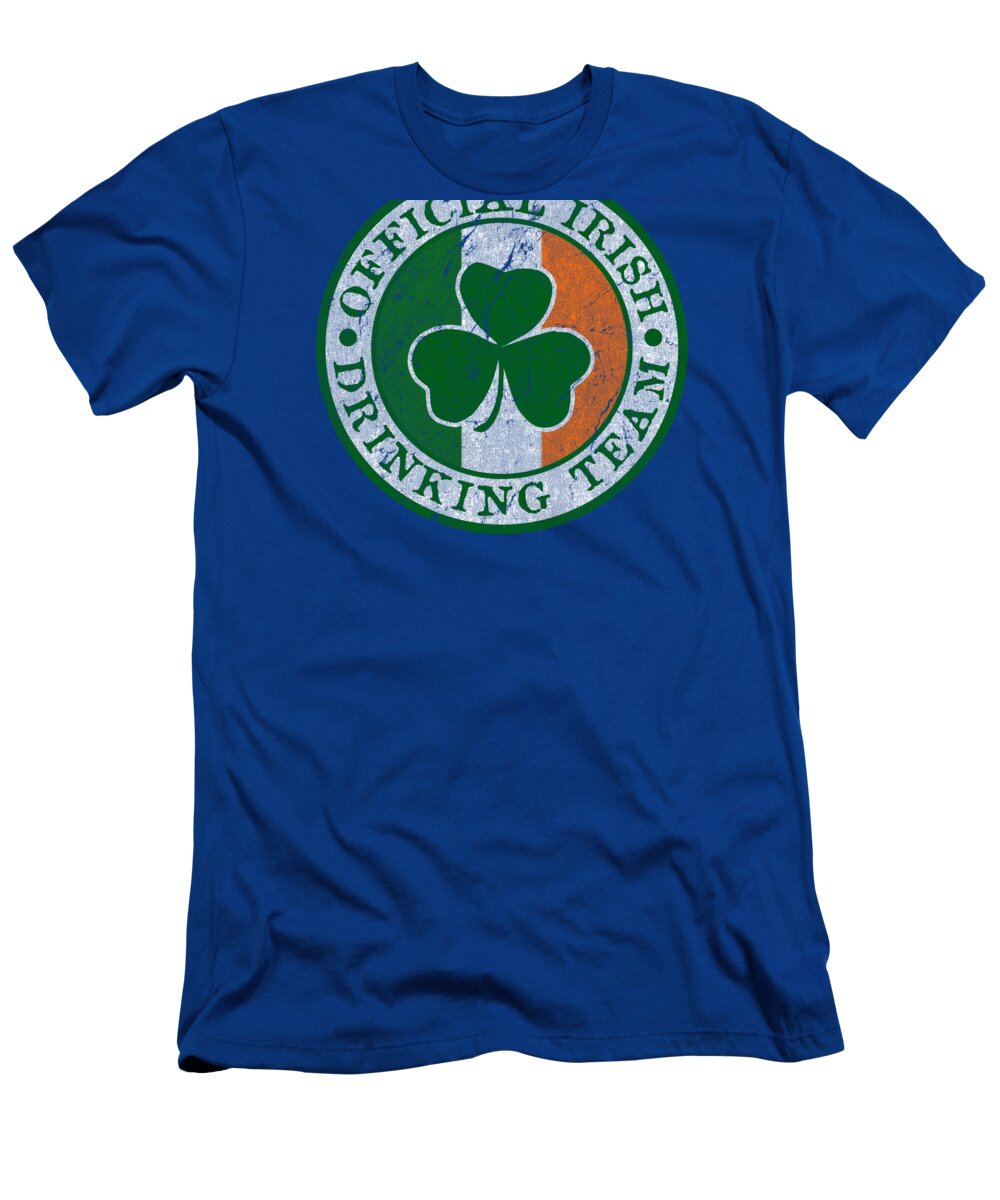 St Patricks Day T-Shirt featuring the digital art Official Irish Drinking Team by Flippin Sweet Gear