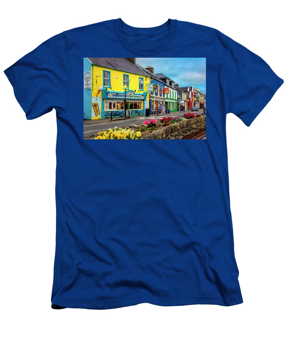 Barns T-Shirt featuring the photograph Old Irish Town The Dingle Peninsula in the Summer by Debra and Dave Vanderlaan