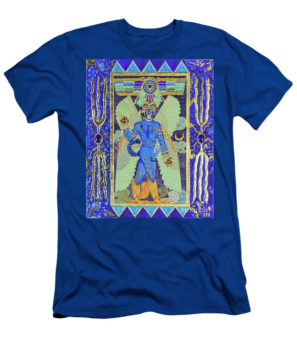 Babylon T-Shirt featuring the mixed media Pazuzu the Divine Exorcist by Ptahmassu Nofra-Uaa