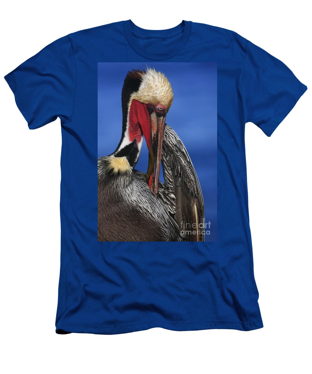 Pelicans T-Shirt featuring the photograph Pelican In Breeding Colors by John F Tsumas