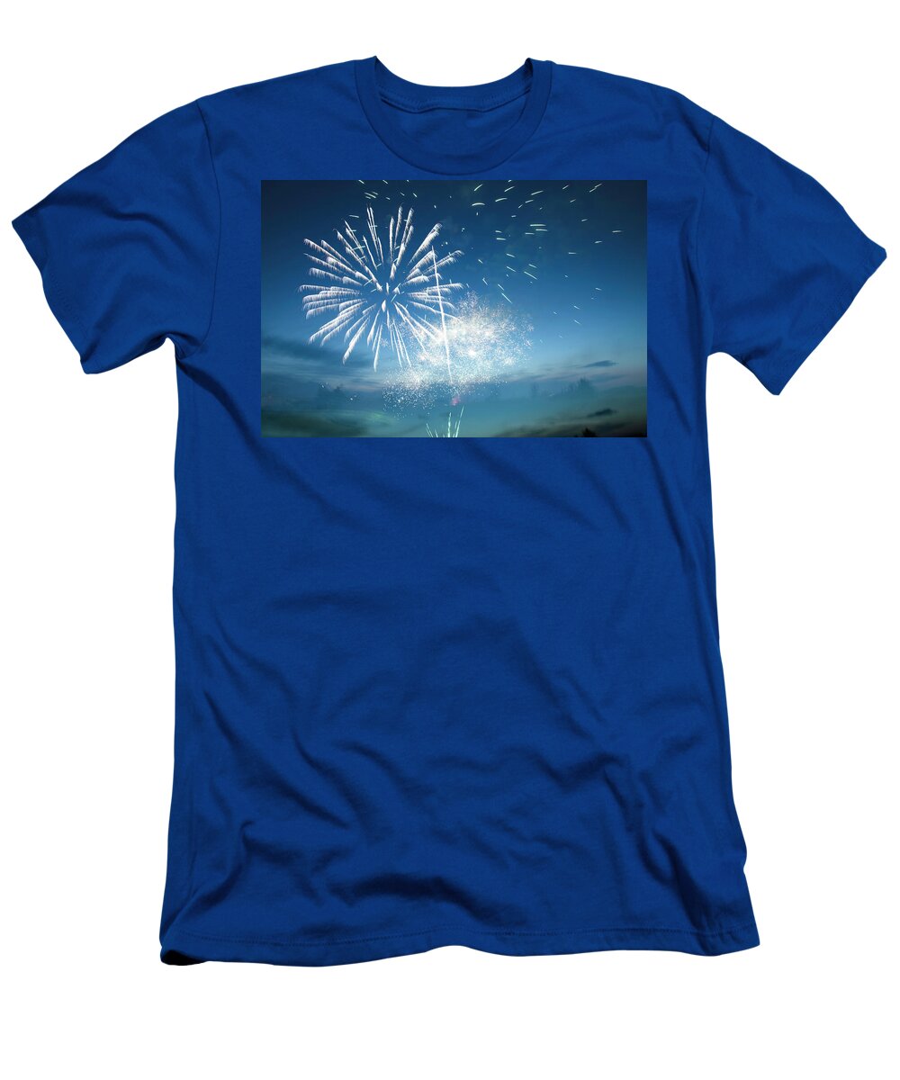 Fireworks T-Shirt featuring the photograph Photo Fun with Fireworks by Phil And Karen Rispin