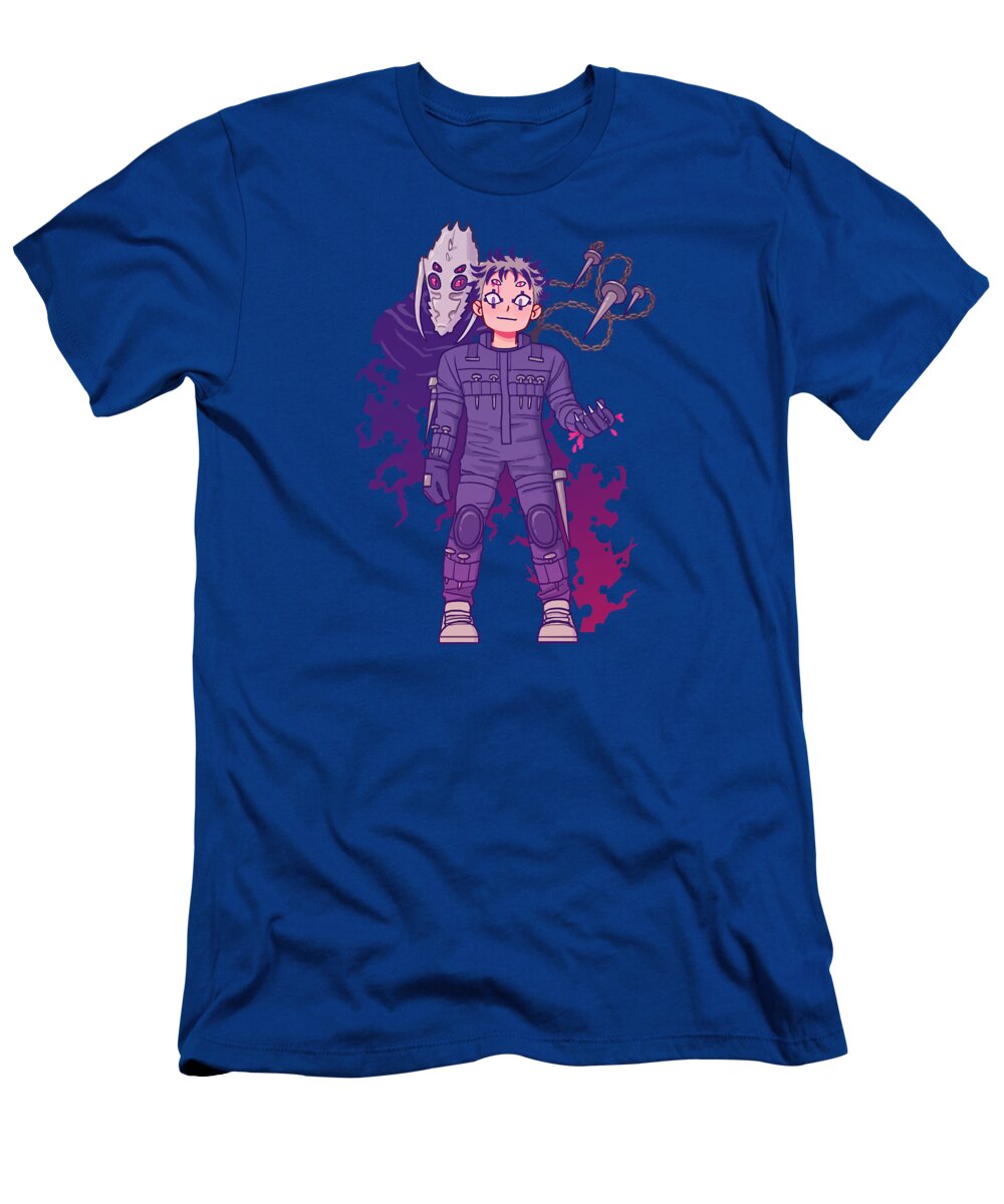 Dorohedoro T-Shirt featuring the digital art Pink Risu and Curse by Lotus Leafal