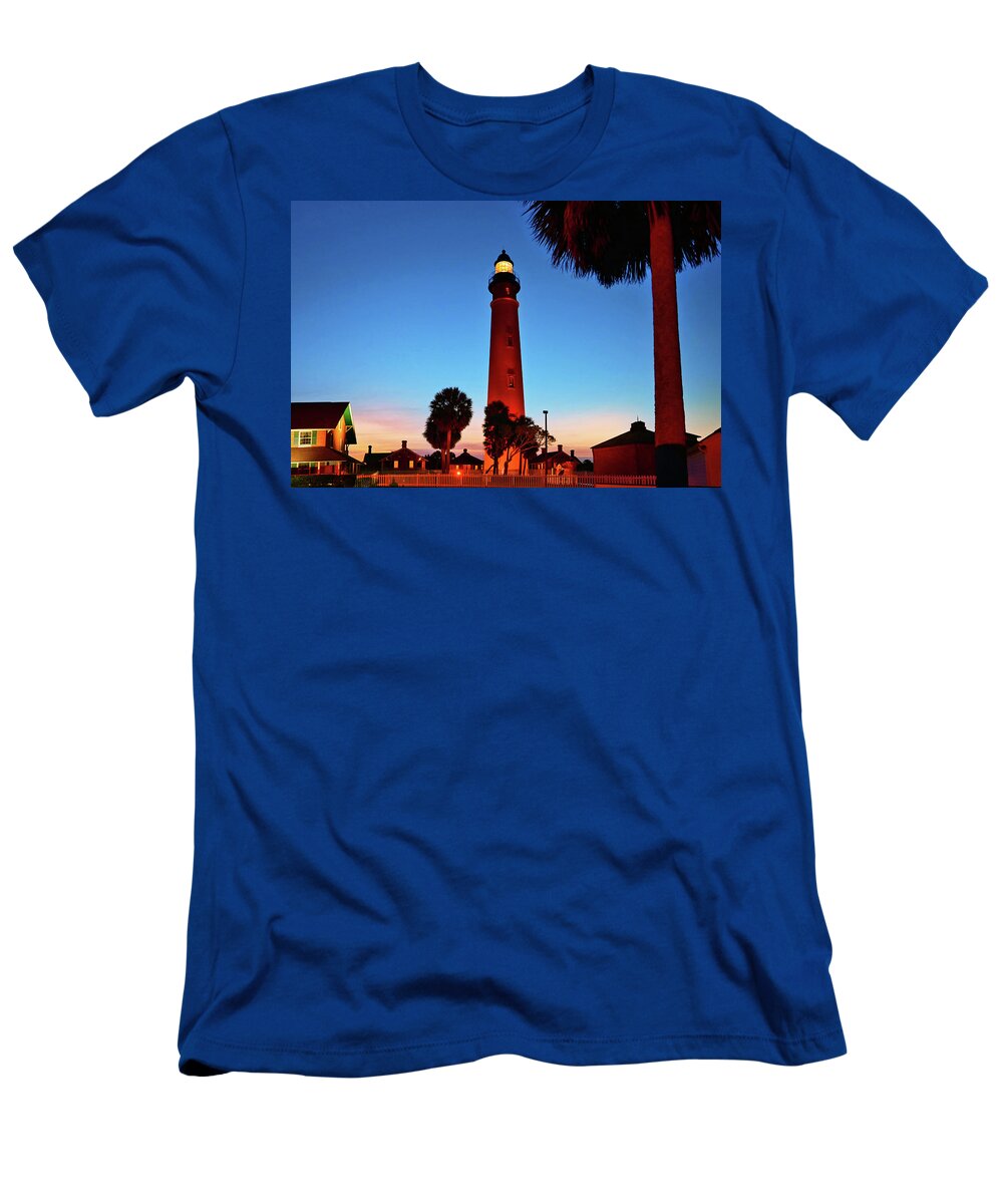 Lighthouse T-Shirt featuring the photograph Ponce De Leon Inlet Light Sunrise by Joann Vitali