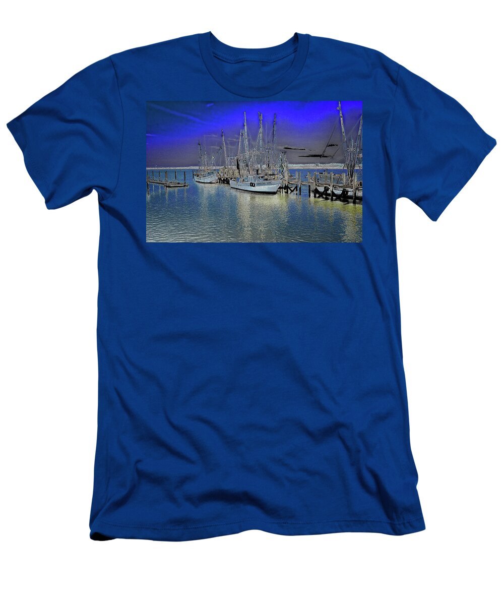 Marietta Georgia T-Shirt featuring the photograph Port Royal Shrimp Boats by Tom Singleton