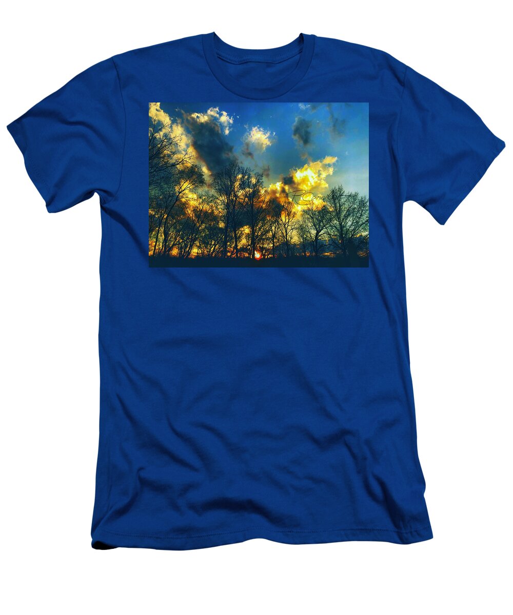 Sunset T-Shirt featuring the photograph Post Storm Sunset by Ruben Carrillo