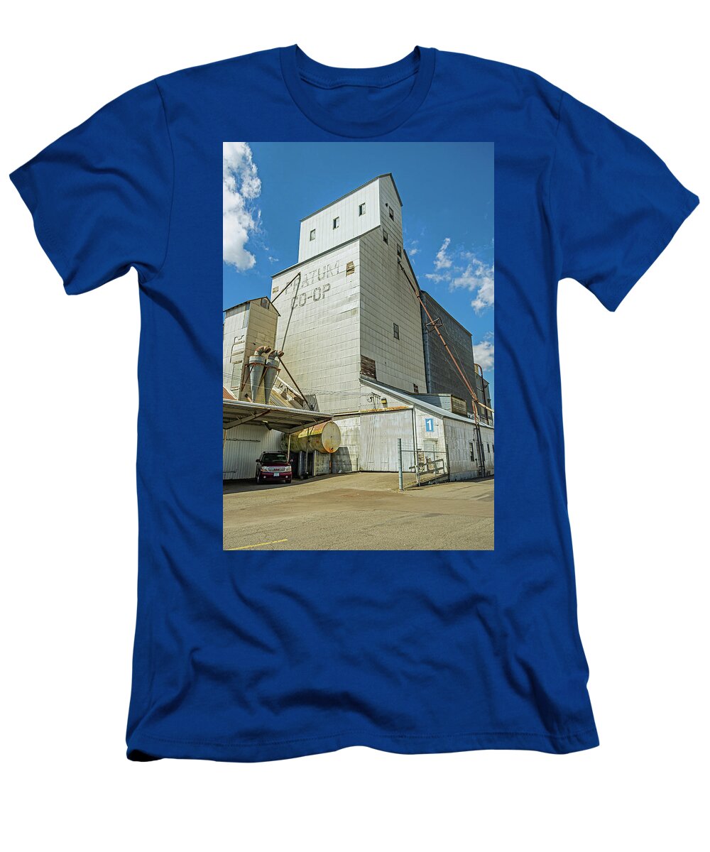 Pratum Or T-Shirt featuring the photograph Pratum Grain elevator, 1 by Ulrich Burkhalter