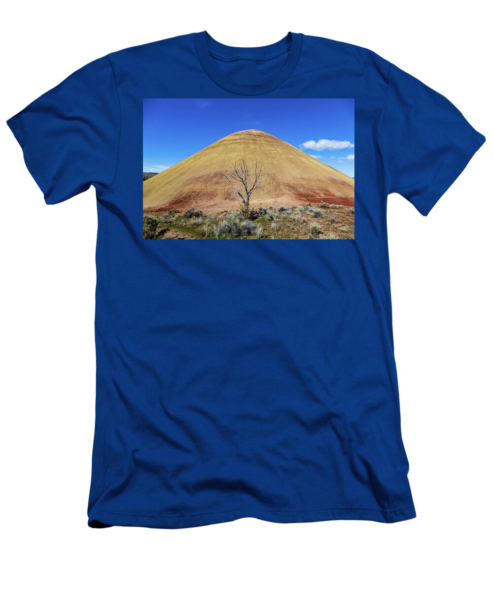 Painted Hills T-Shirt featuring the photograph Red Scar Knoll Trail, Painted Hills Oregon 3 by Aashish Vaidya