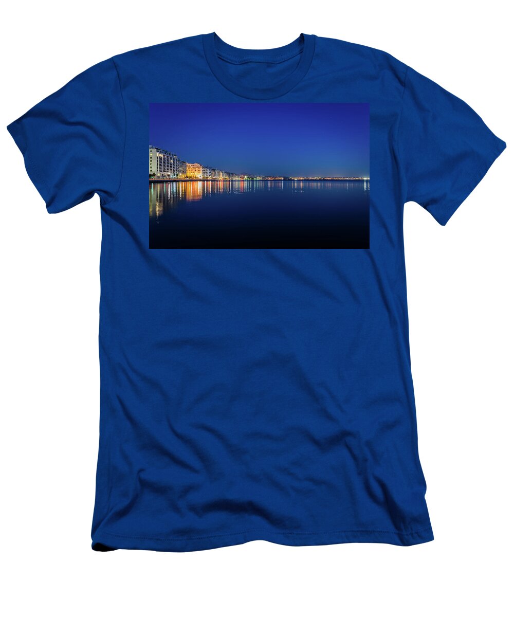 Thessaloniki T-Shirt featuring the photograph Reflection of Thessaloniki city centre by Alexios Ntounas