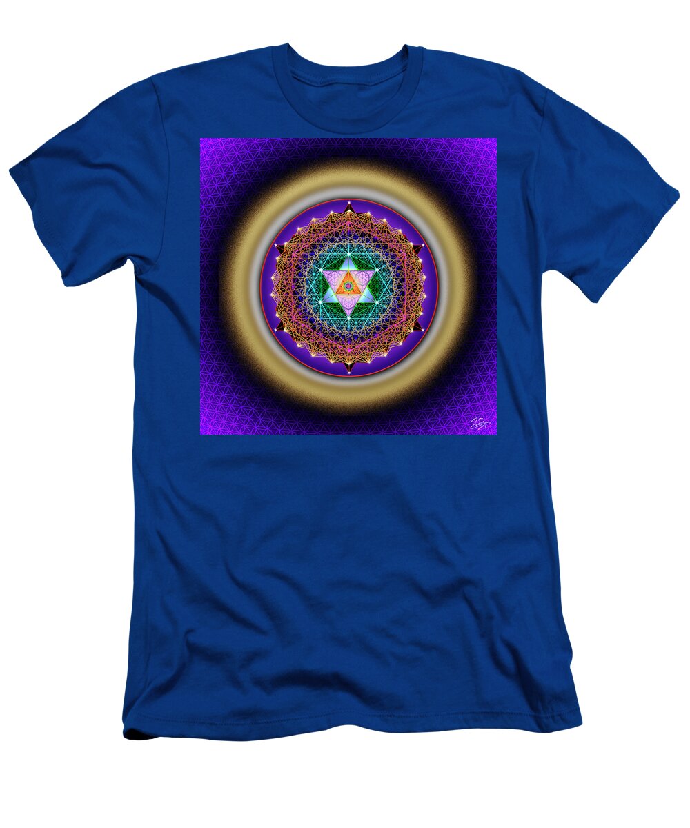 Endre T-Shirt featuring the digital art Sacred Geometry 784 by Endre Balogh