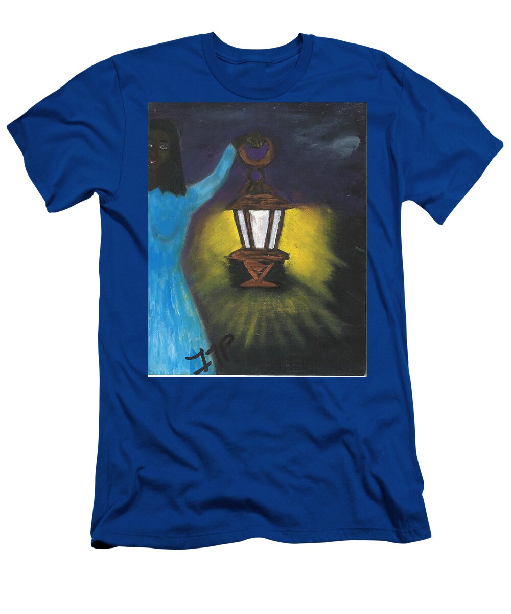 Guide T-Shirt featuring the painting She Lights The Way by Esoteric Gardens KN