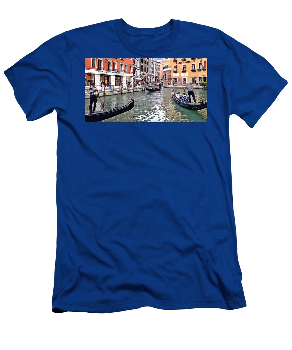Gondola T-Shirt featuring the photograph Shopping Venice Style by Jill Love