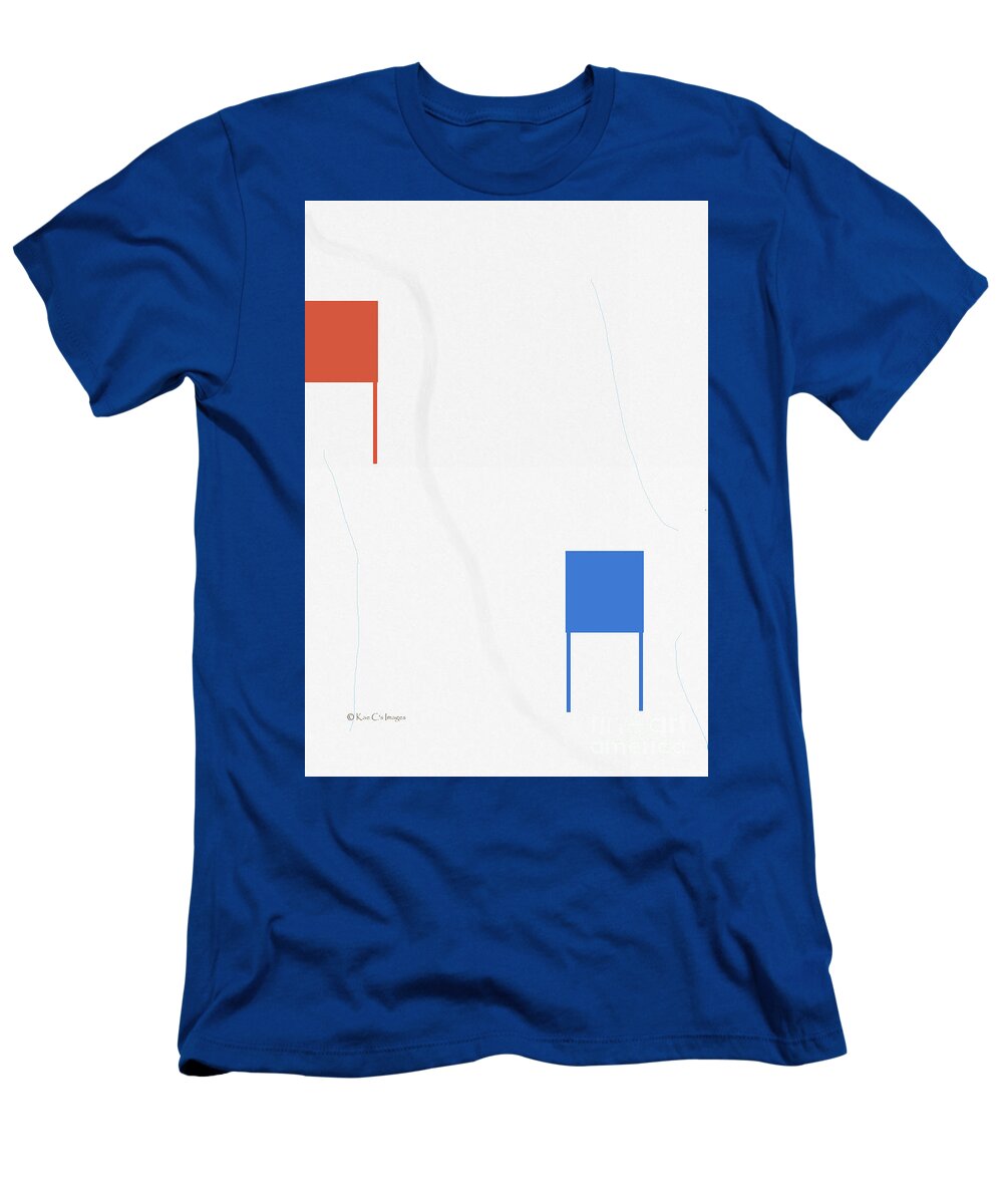 Slalom T-Shirt featuring the digital art Slalom by Kae Cheatham