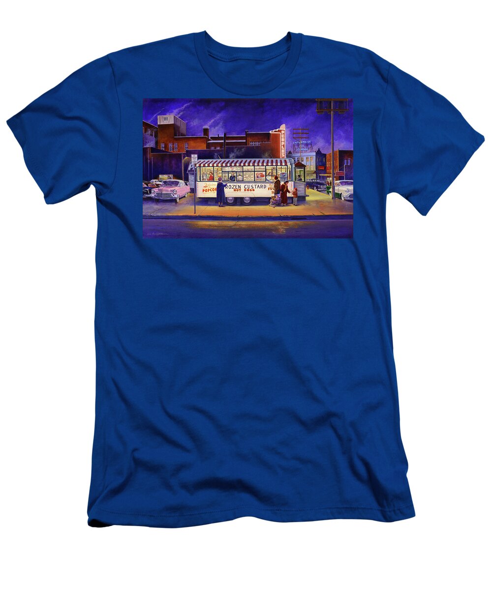 Snack Wagon T-Shirt featuring the painting Snack Wagon by Randy Welborn