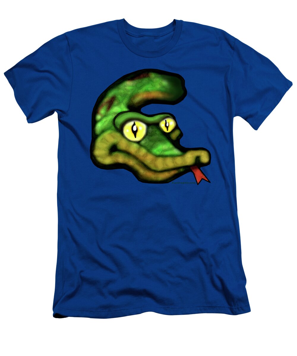 Snake T-Shirt featuring the digital art Snake Eyes by Kevin Middleton