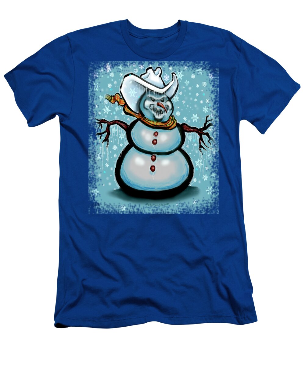 Texas T-Shirt featuring the digital art Snowpocalypse by Kevin Middleton