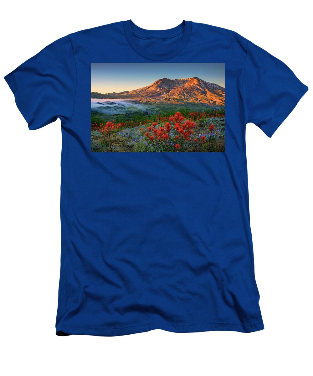 Mount St. Helens T-Shirt featuring the photograph St Helens Reborn by Dan Mihai