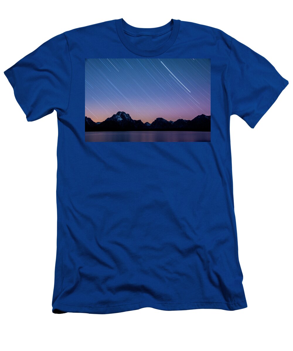 Grand Teton National Park T-Shirt featuring the photograph Stars in the Tetons by Melissa Southern