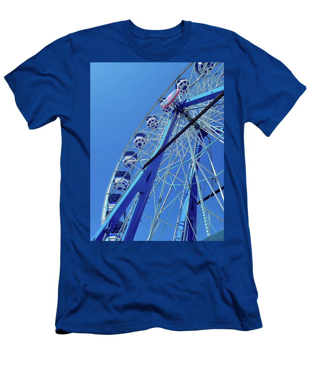 Ferris Wheel T-Shirt featuring the photograph State Fair Ferris Wheel by Roberta Byram