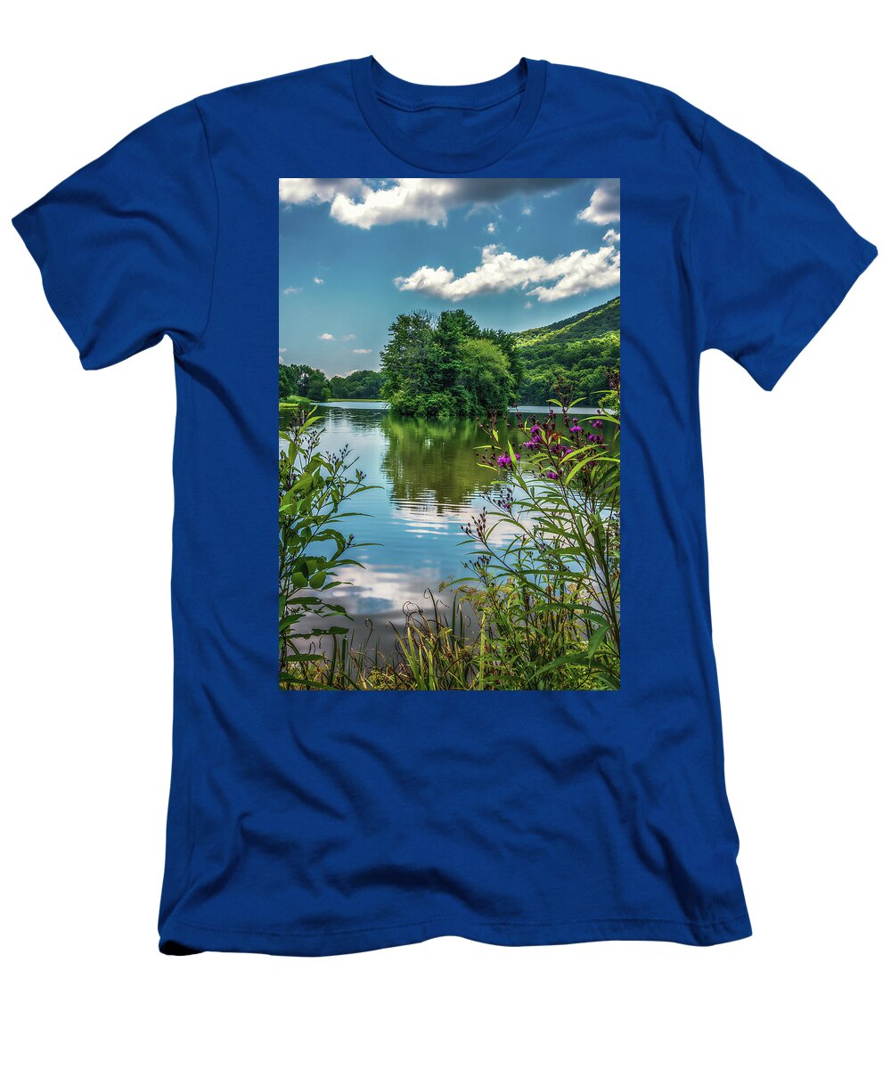 Lake T-Shirt featuring the photograph Summer at Abbott Lake by Tricia Louque