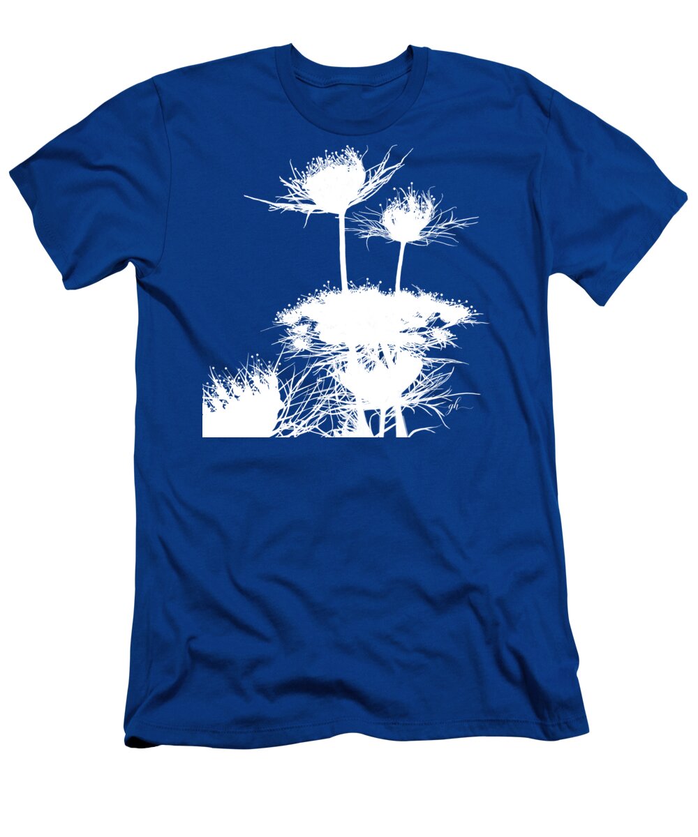 Wildflower T-Shirt featuring the digital art Summer Lace Silhouette by Gina Harrison