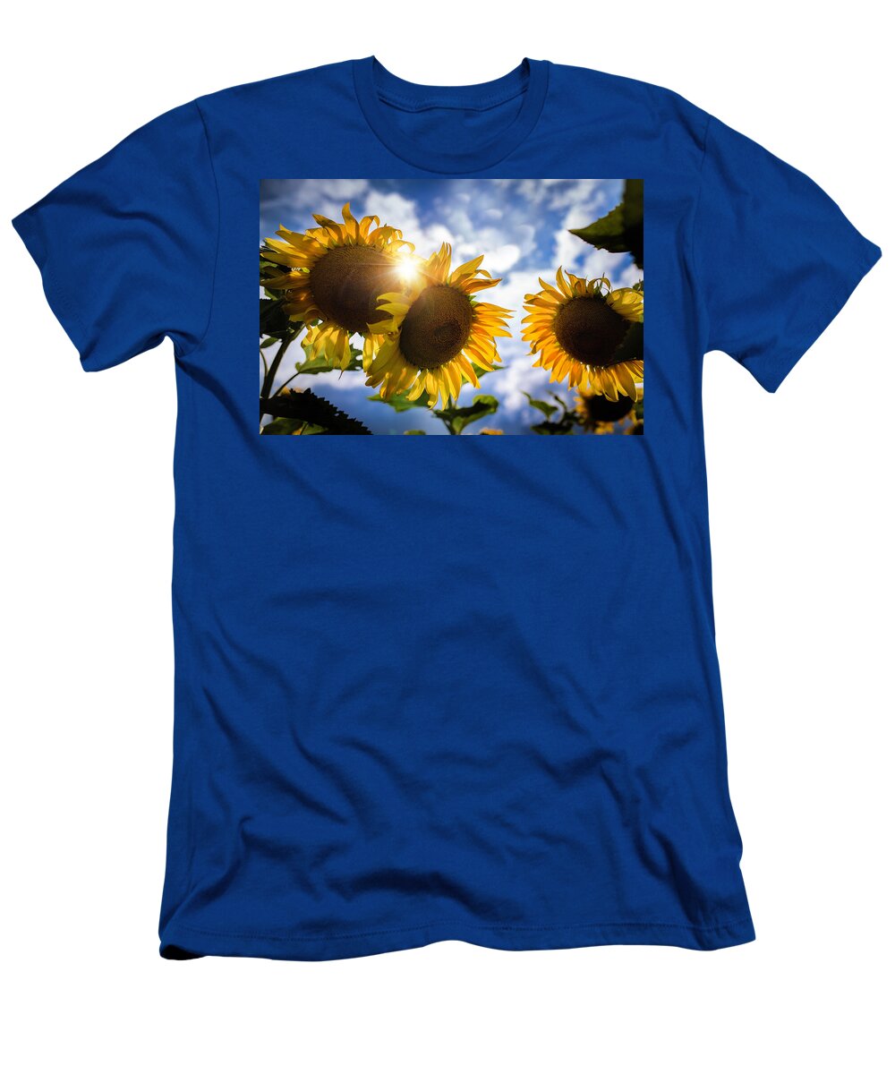 Sunflowers T-Shirt featuring the photograph Sunflower Glory by Nicole Engstrom