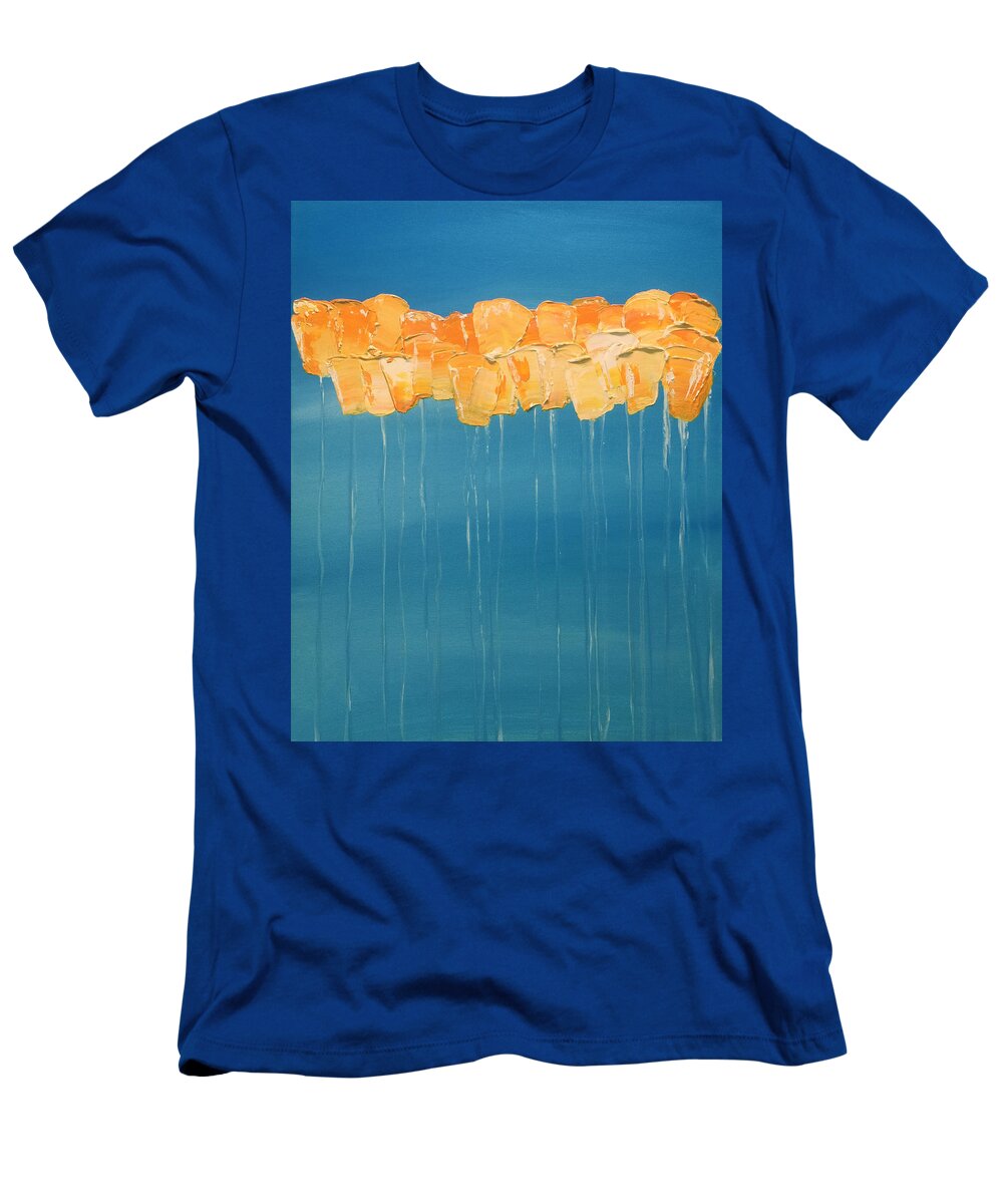 Sun T-Shirt featuring the mixed media Sunny Disposition by Linda Bailey