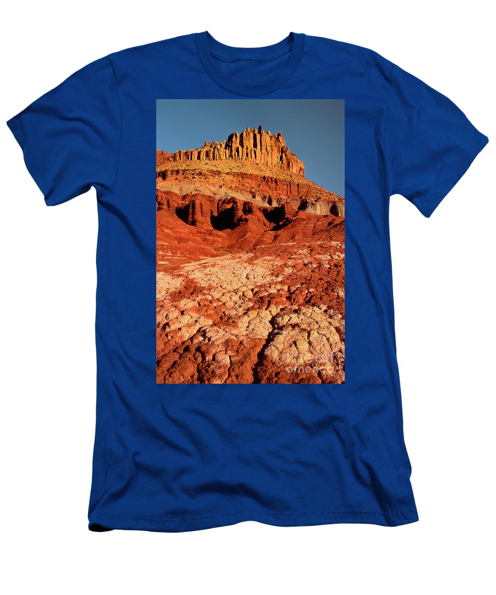 Dave Welling T-Shirt featuring the photograph The Castle @ Sunrise Capitol Reef Np Utah by Dave Welling