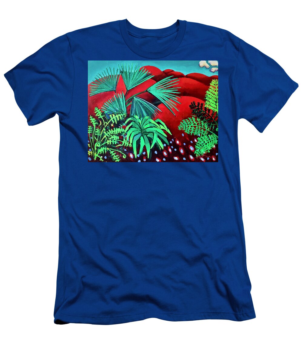 Red Hills T-Shirt featuring the painting The Future by Franci Hepburn