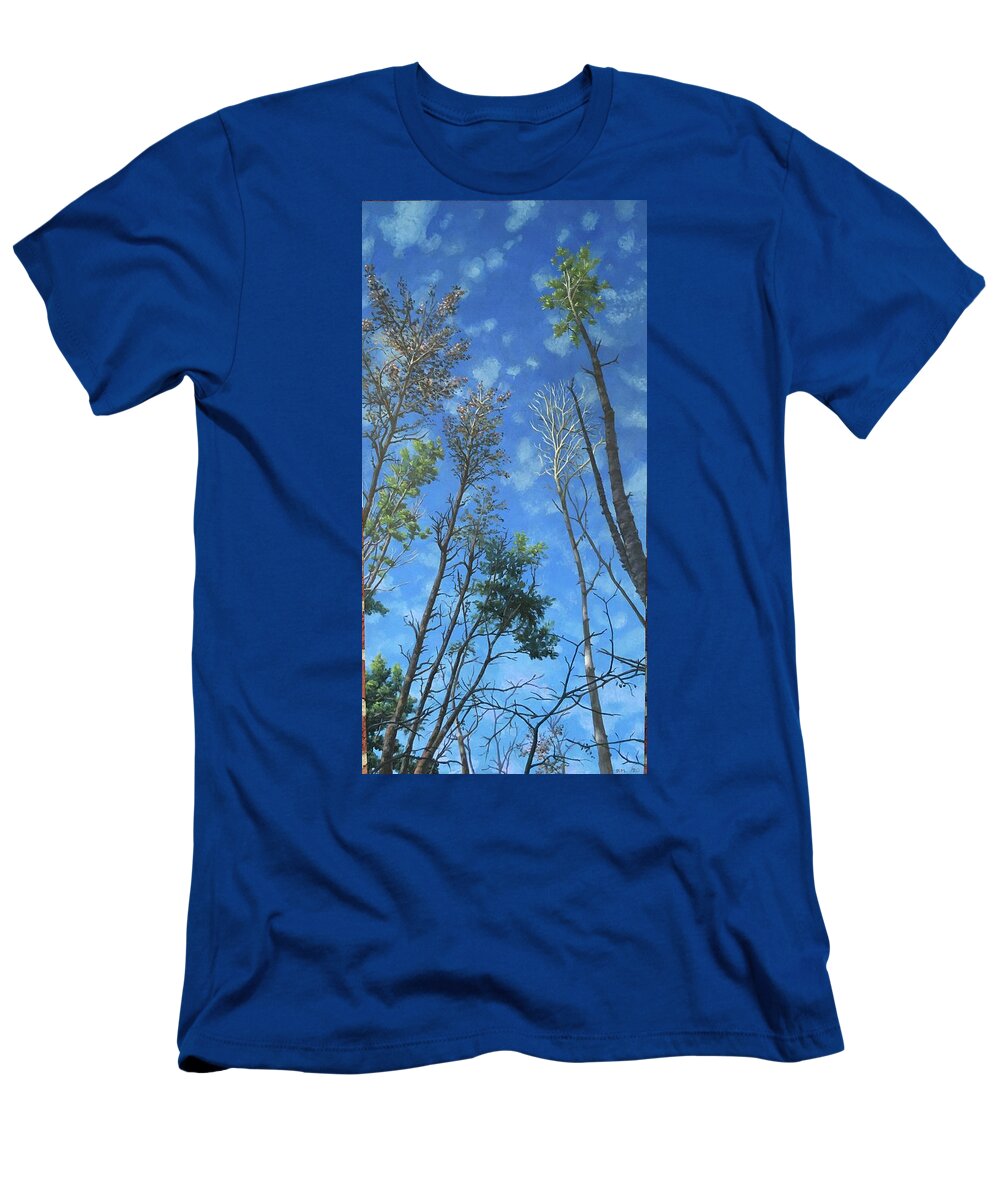 Trees T-Shirt featuring the painting The Heights by Don Morgan