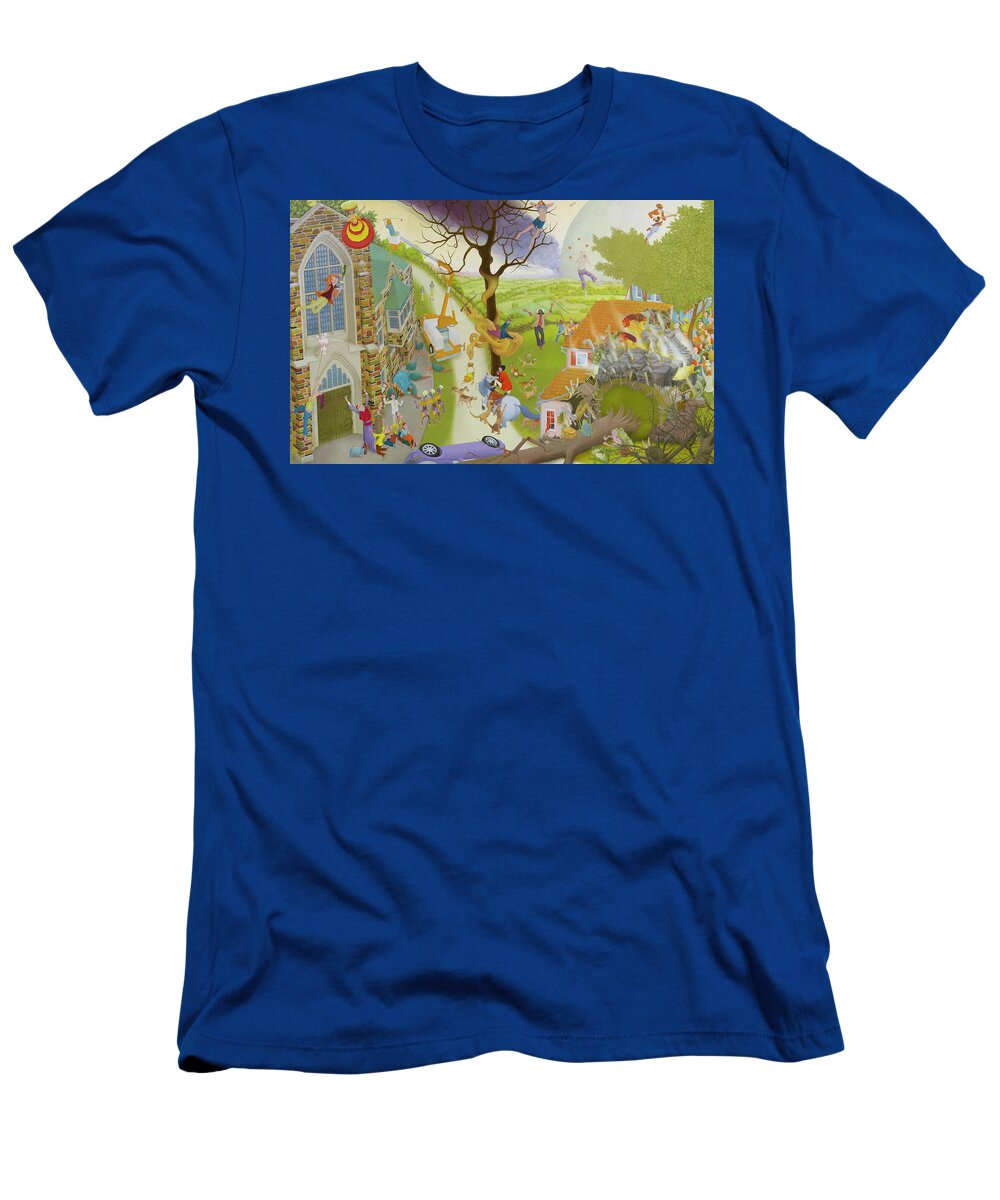 Rapture T-Shirt featuring the painting The Irreverent Rapture by Hone Williams