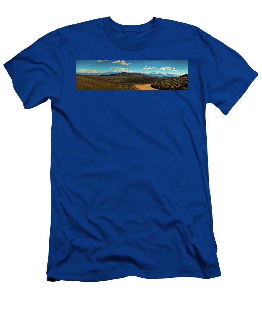 Sierra Nevadas T-Shirt featuring the photograph The Road From Bodie by Ryan Huebel