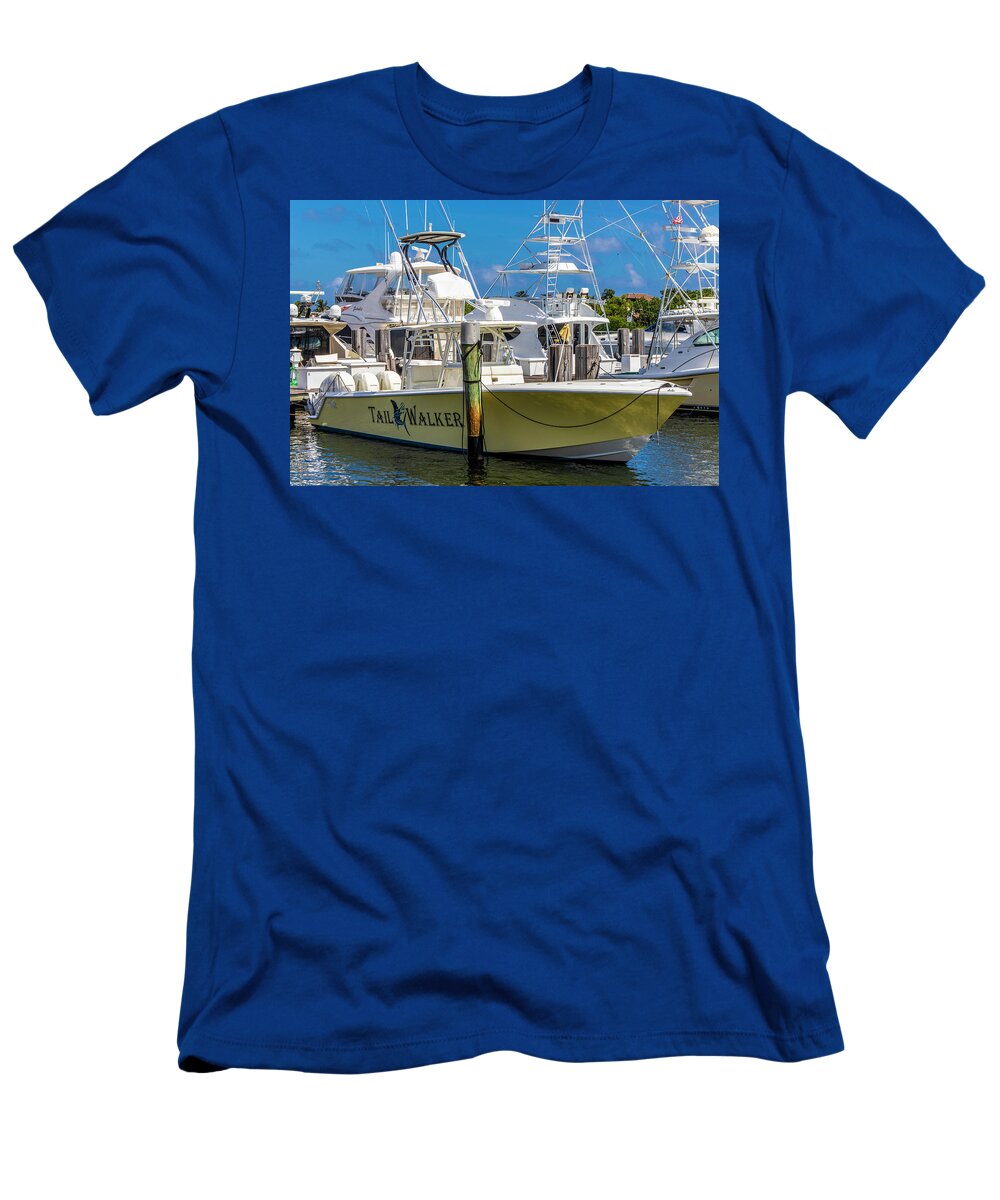 Boat T-Shirt featuring the photograph The Tail Walker Fishing Boat by Blair Damson