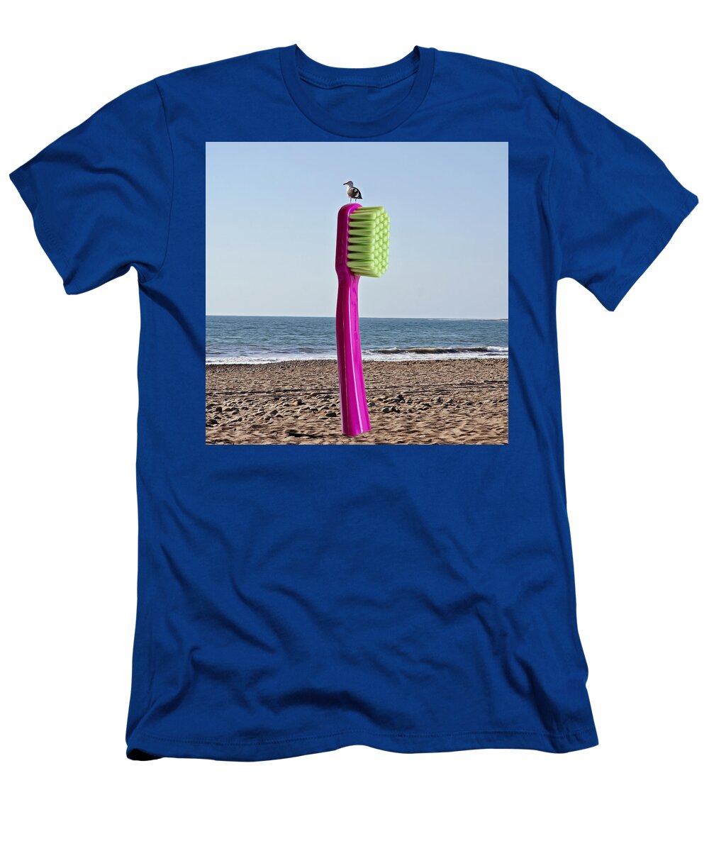 Dental T-Shirt featuring the digital art The Toothbrush Scout by Gaby Ethington